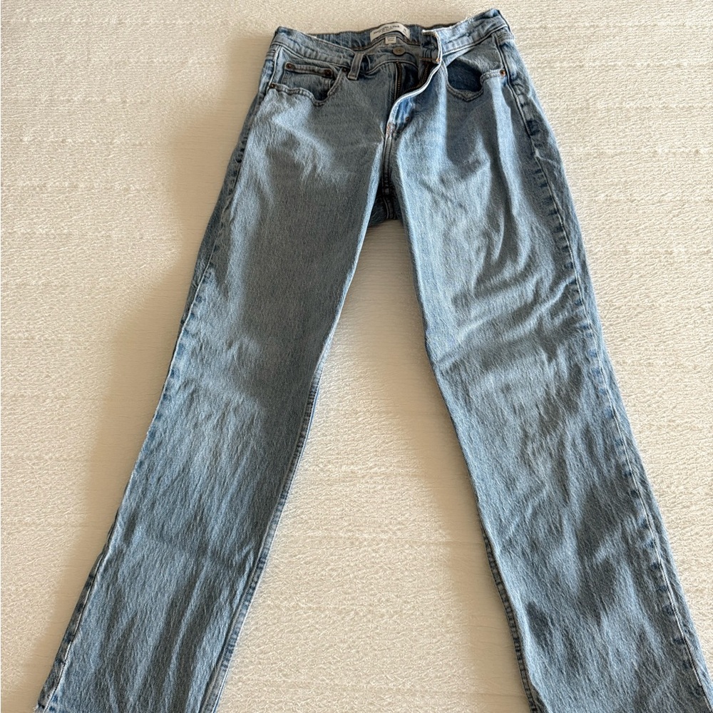 Abercrombie & Fitch Blue Straight Leg CURVE LOVE 26 short
